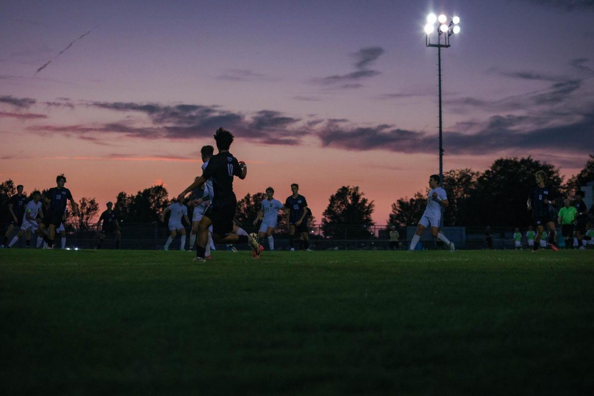 HSE Boys Varsity soccer ties Noblesville on September 19, 1-1, at home.