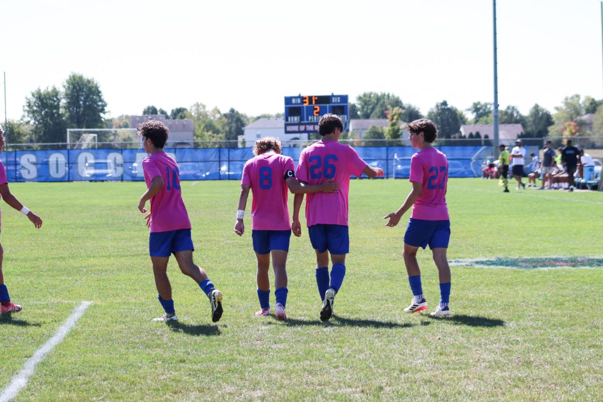 HSE Boys Varsity Soccer defeats Perry Meridian 4-1 at home on September 21st.