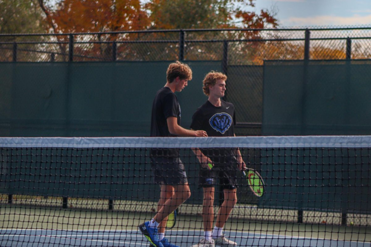 Landon Osswald and Tyler Rich compete at round 1 of doubles state on October 25th