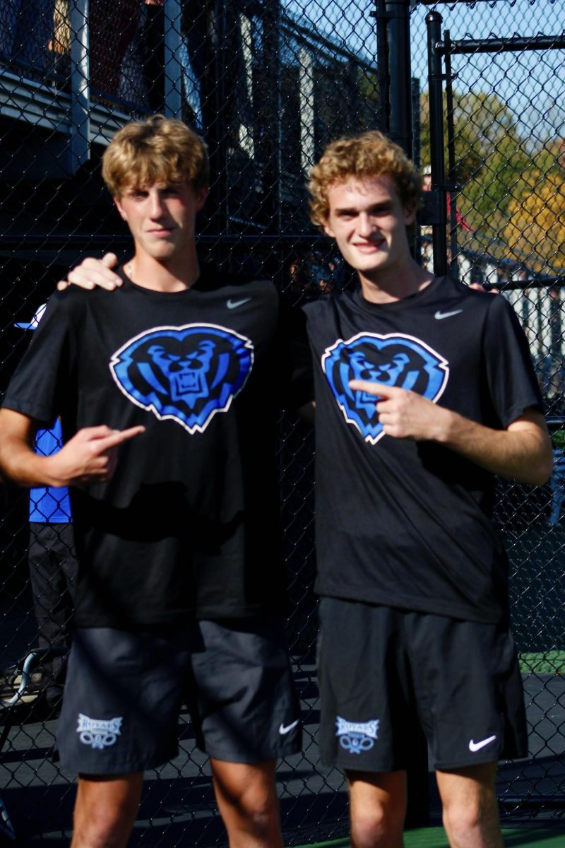 Landon Osswald and Tyler Rich compete at round 1 of doubles state on October 25th