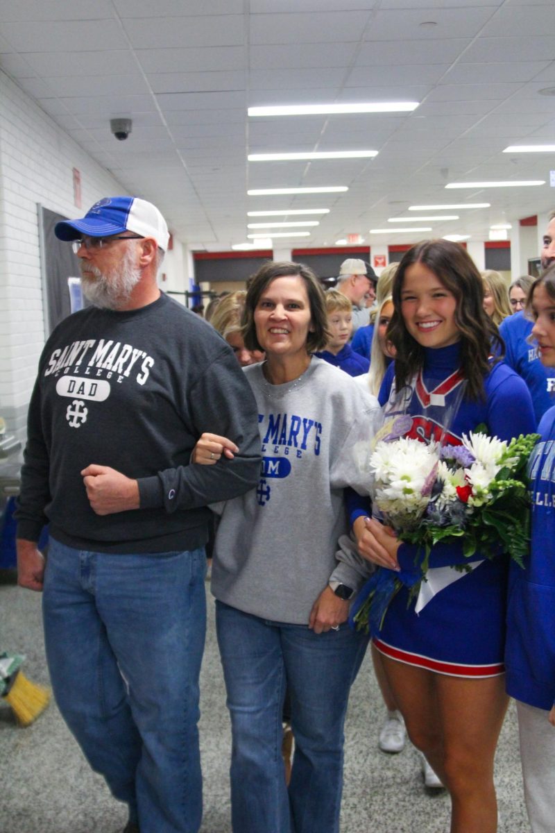 Basketball Cheer senior night on Dec. 13 at Hamilton Southeastern High School.