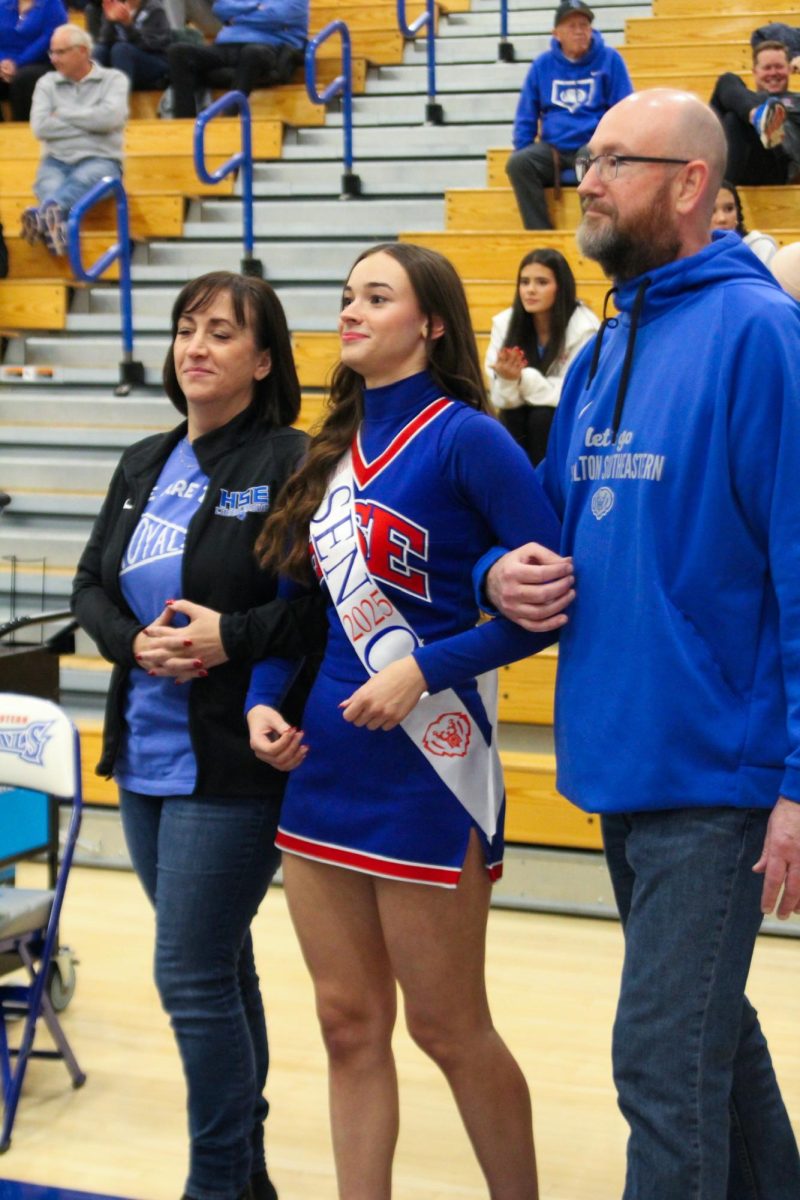 Basketball Cheer senior night on Dec. 13 at Hamilton Southeastern High School.