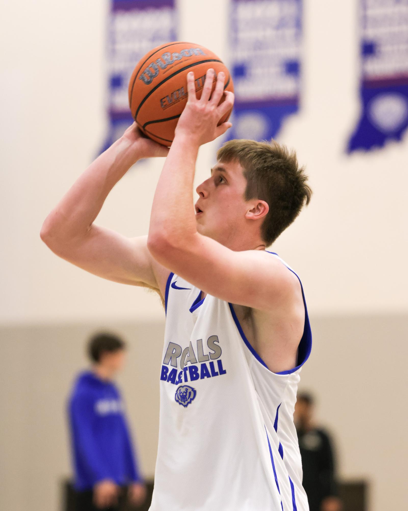 Junior Jack Jacobs takes a shot during practice on Nov. 13. 