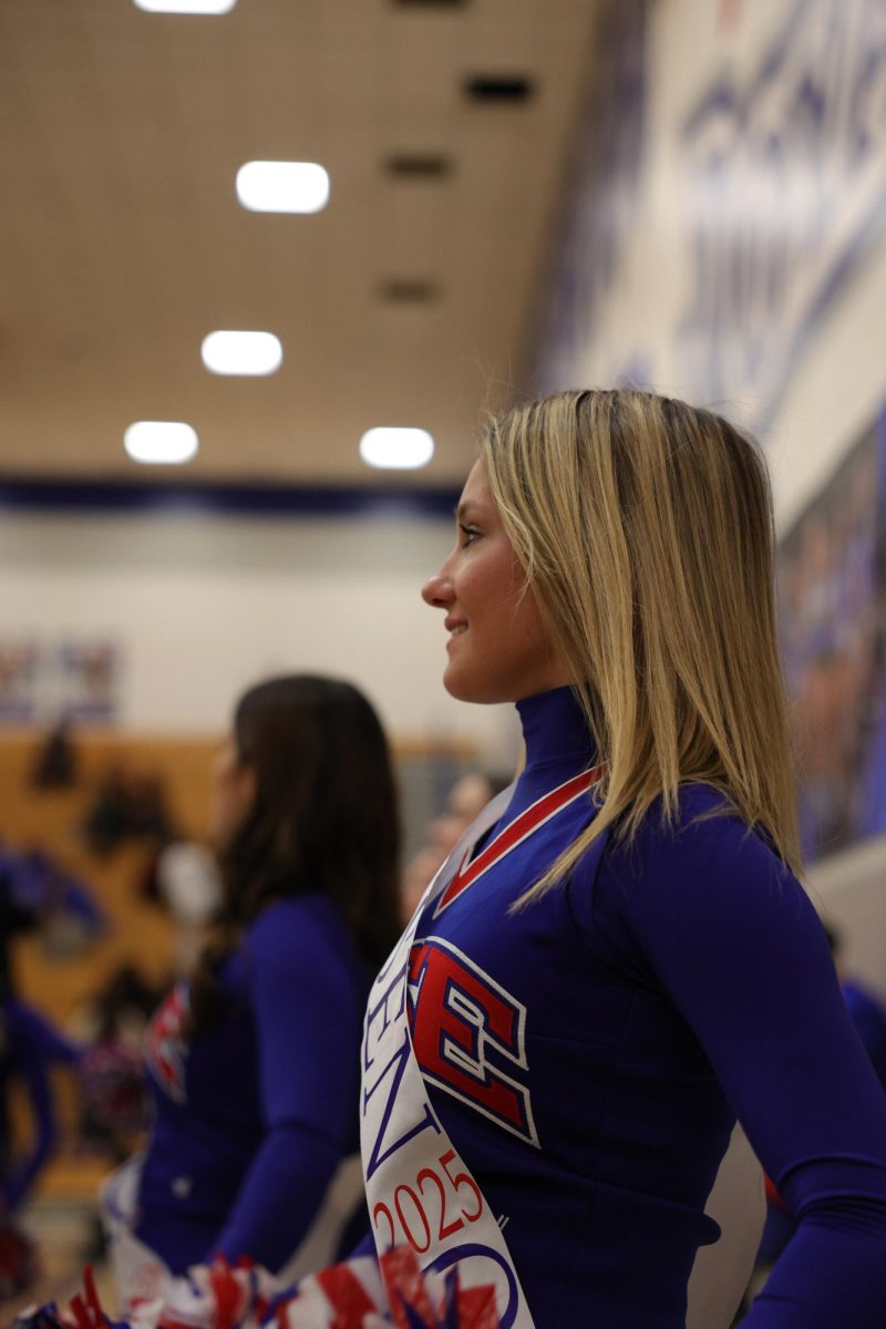 Girls Cheerleading Supporting Boys Basketball against Brebeuf on Dec. 13.