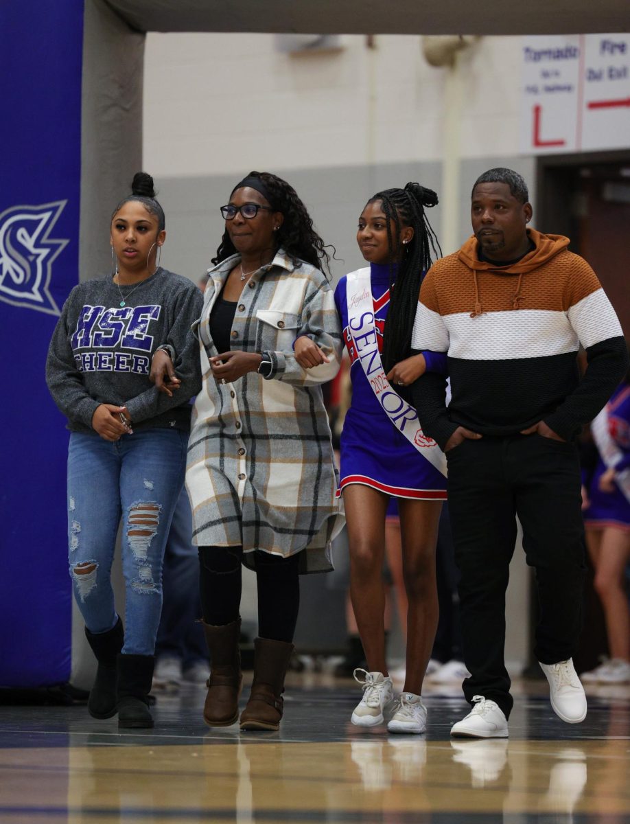 Basketball Cheer senior night on Dec. 13 at Hamilton Southeastern High School.