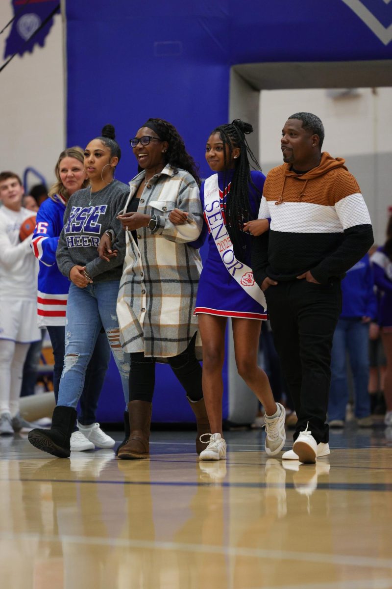 Basketball Cheer senior night on Dec. 13 at Hamilton Southeastern High School.