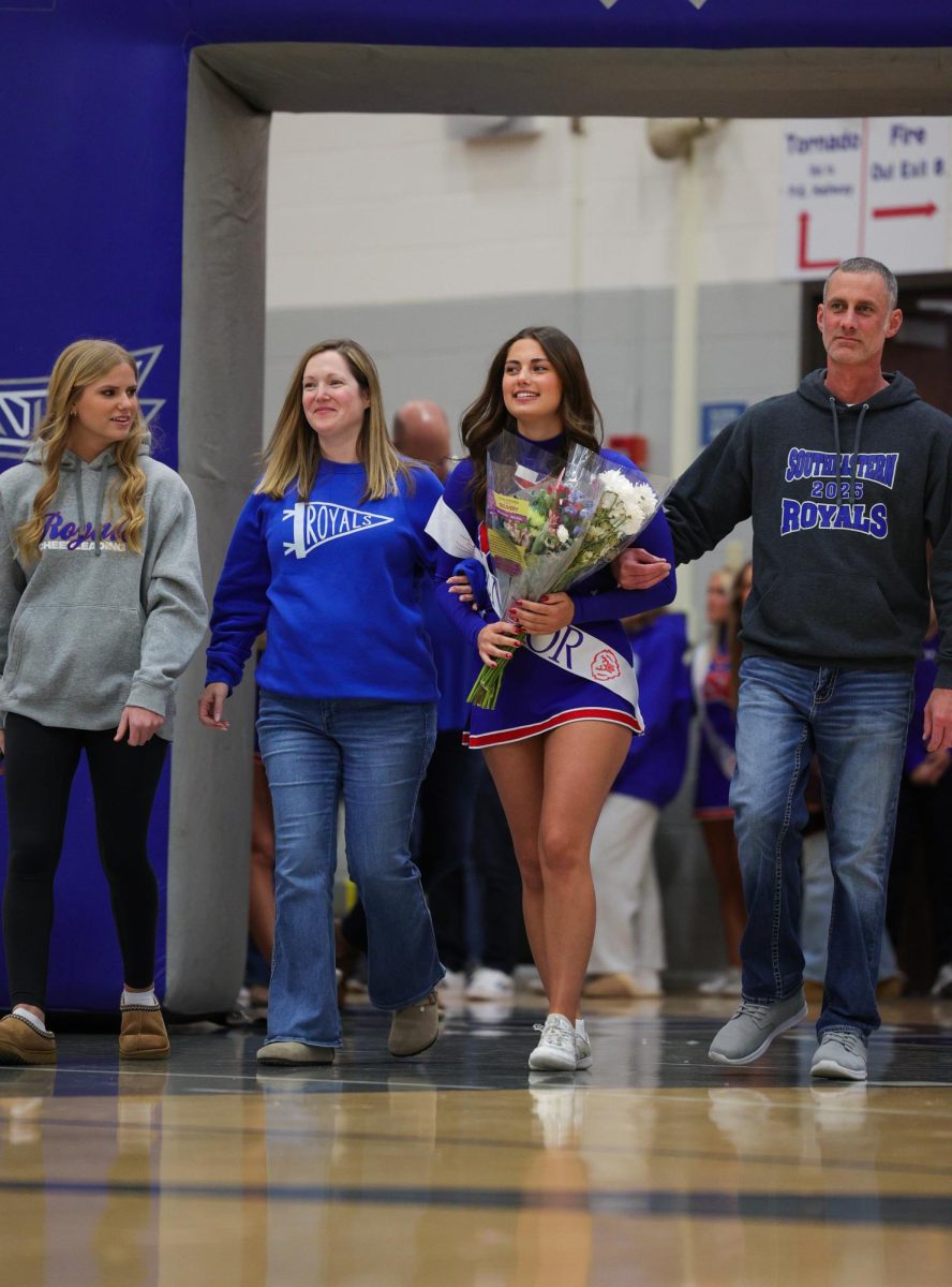 Basketball Cheer senior night on Dec. 13 at Hamilton Southeastern High School.