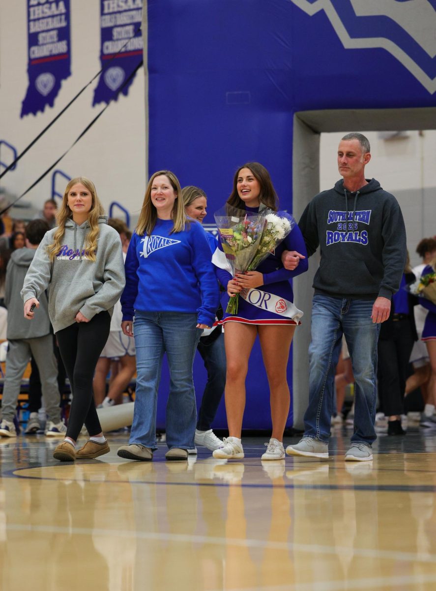 Basketball Cheer senior night on Dec. 13 at Hamilton Southeastern High School.