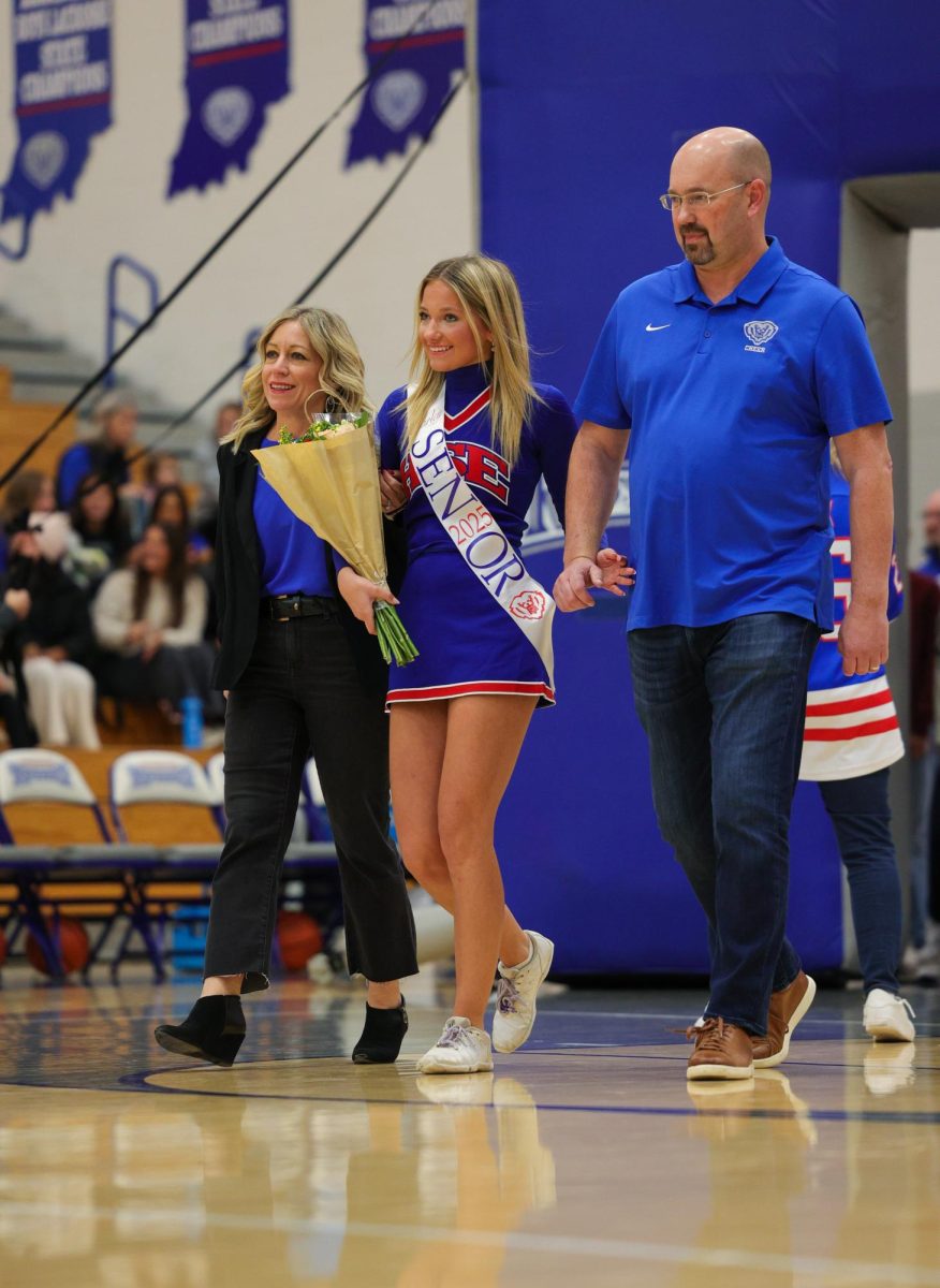 Basketball Cheer senior night on Dec. 13 at Hamilton Southeastern High School.