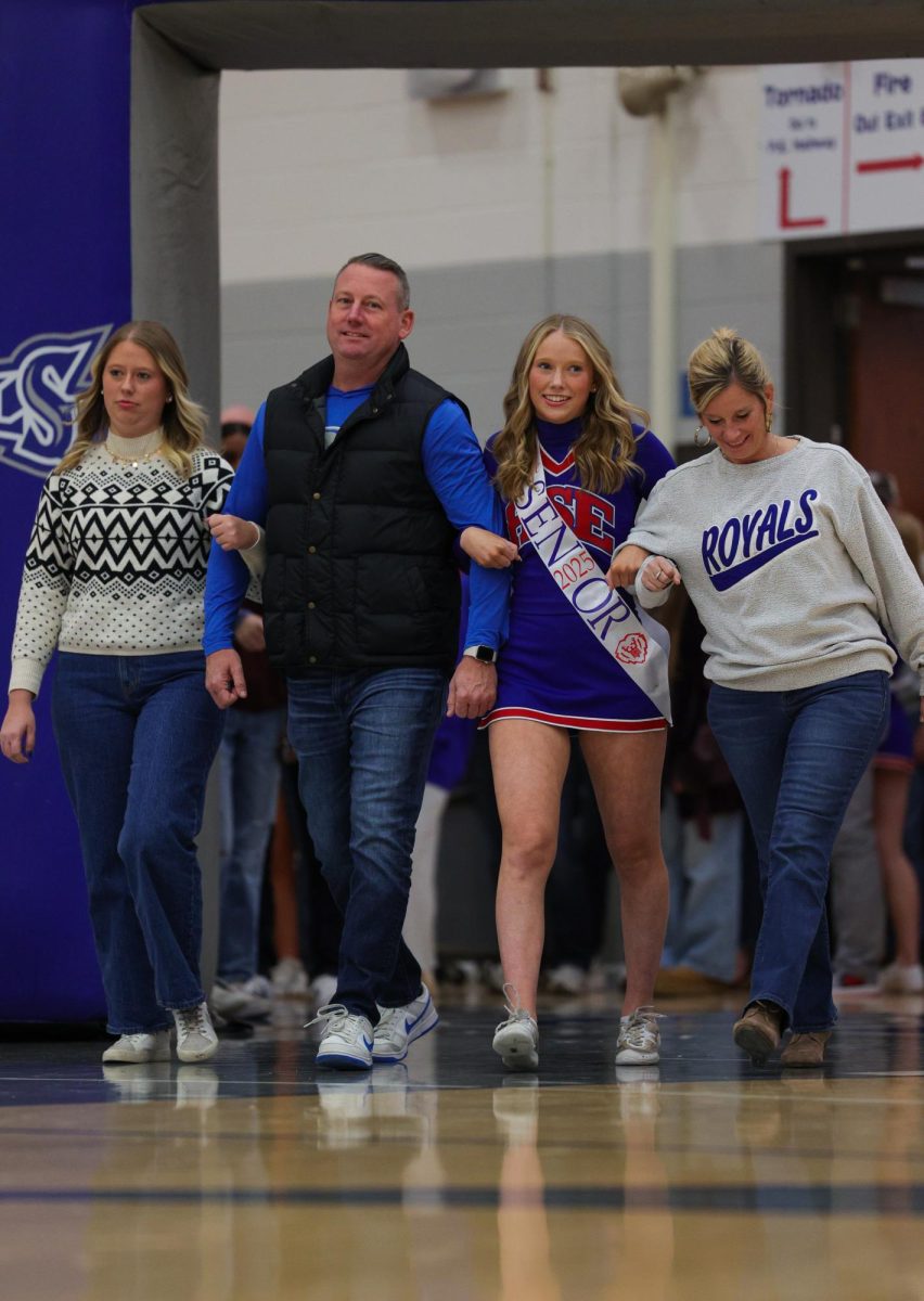 Basketball Cheer senior night on Dec. 13 at Hamilton Southeastern High School.