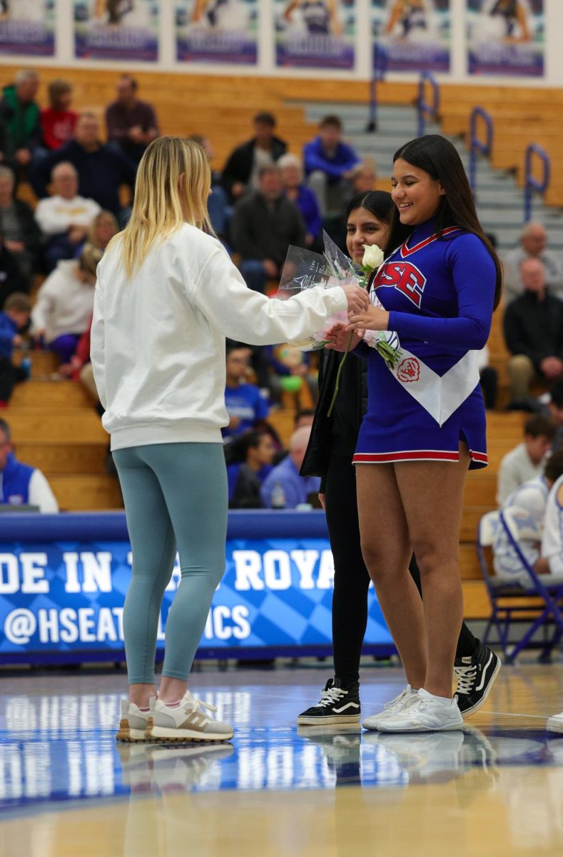 Basketball Cheer senior night on Dec. 13 at Hamilton Southeastern High School.