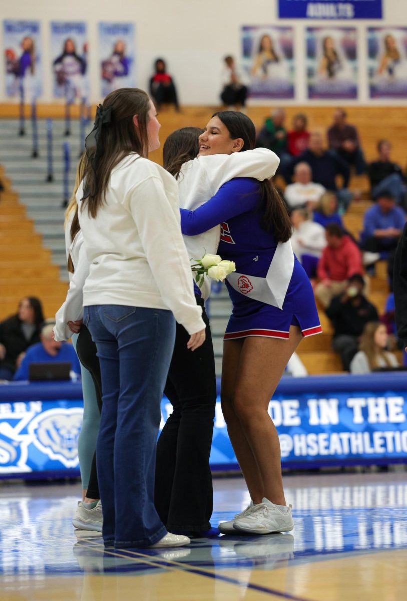 Basketball Cheer senior night on Dec. 13 at Hamilton Southeastern High School.