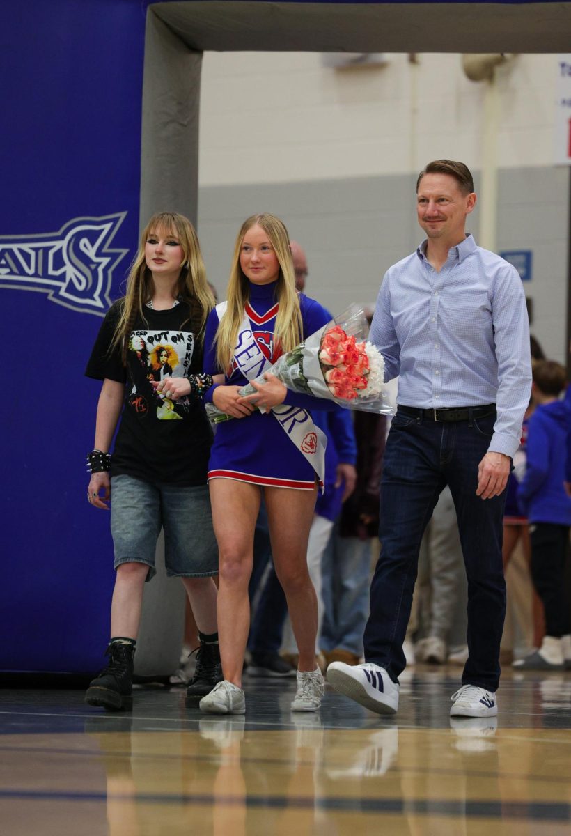 Basketball Cheer senior night on Dec. 13 at Hamilton Southeastern High School.