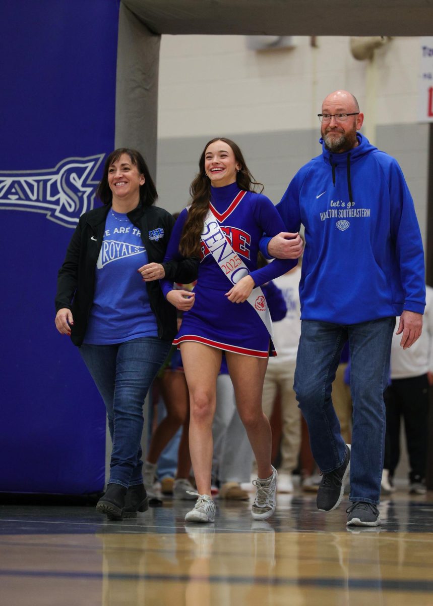 Basketball Cheer senior night on Dec. 13 at Hamilton Southeastern High School.