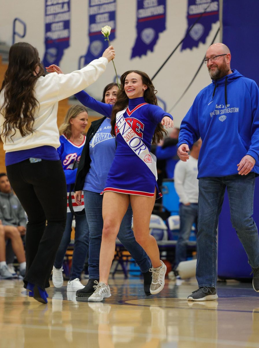 Basketball Cheer senior night on Dec. 13 at Hamilton Southeastern High School.