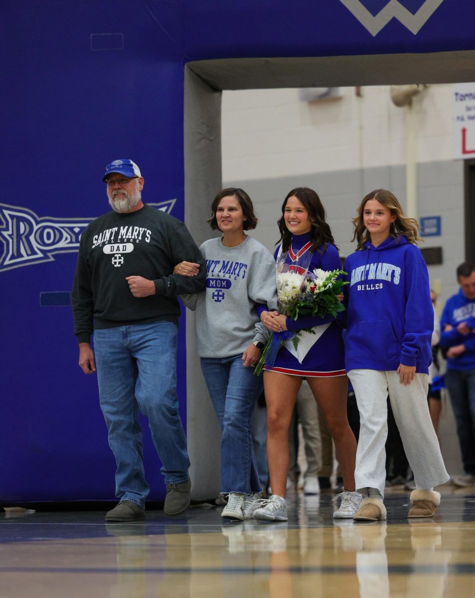 Basketball Cheer senior night on Dec. 13 at Hamilton Southeastern High School.