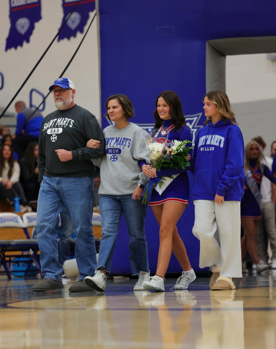 Basketball Cheer senior night on Dec. 13 at Hamilton Southeastern High School.