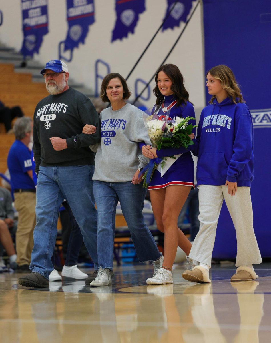 Basketball Cheer senior night on Dec. 13 at Hamilton Southeastern High School.