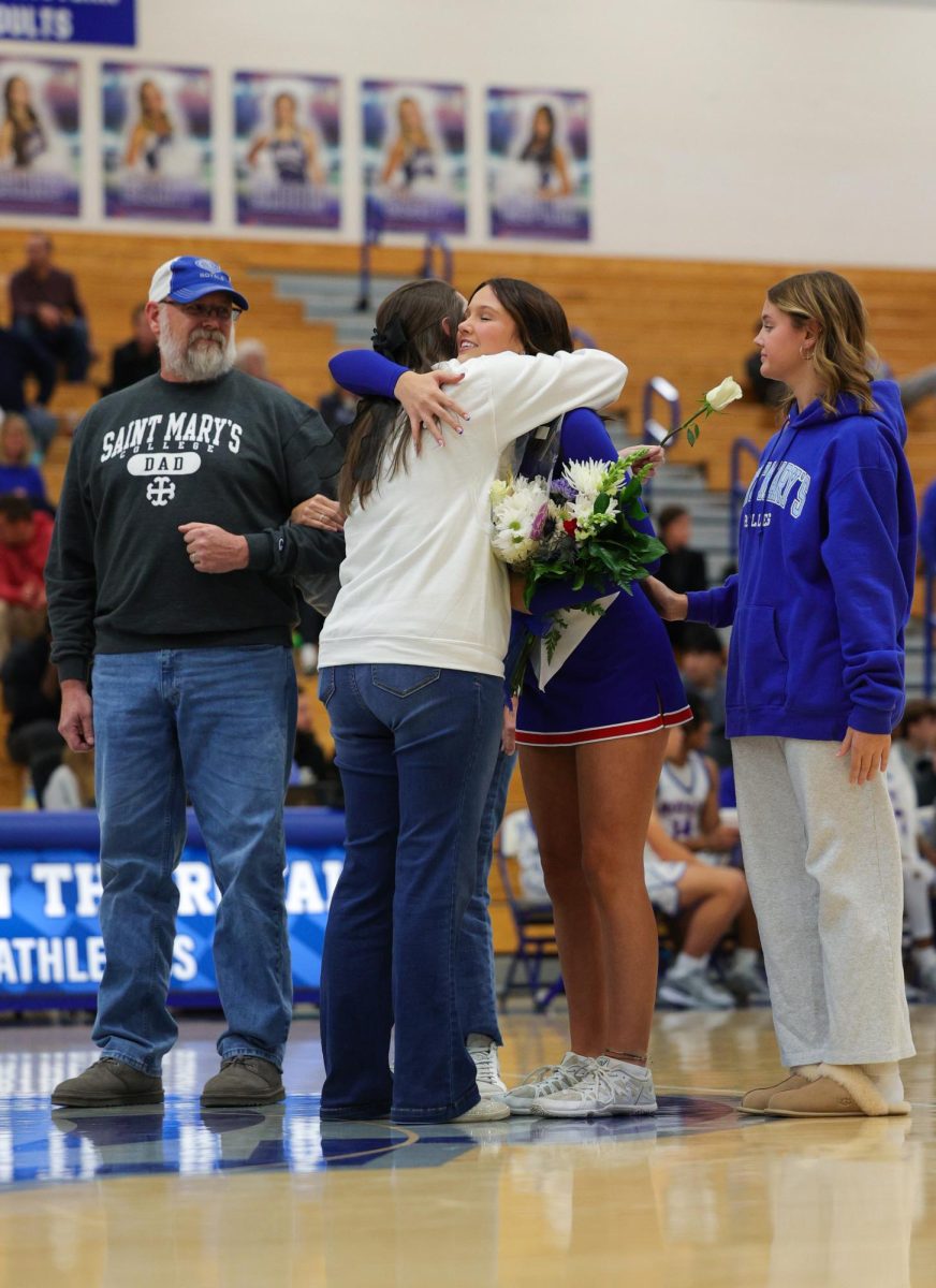 Basketball Cheer senior night on Dec. 13 at Hamilton Southeastern High School.