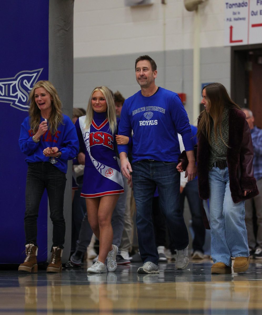 Basketball Cheer senior night on Dec. 13 at Hamilton Southeastern High School.