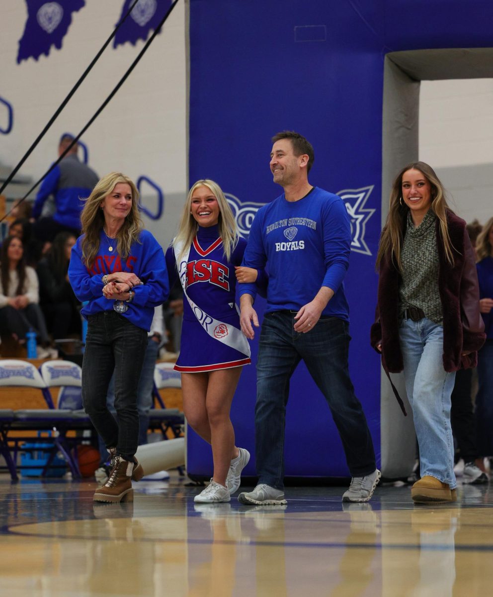 Basketball Cheer senior night on Dec. 13 at Hamilton Southeastern High School.