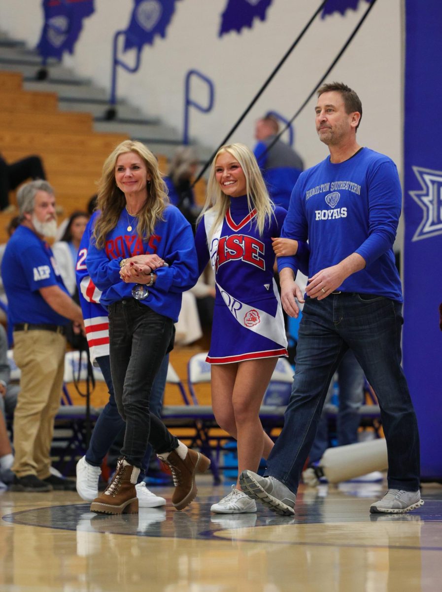 Basketball Cheer senior night on Dec. 13 at Hamilton Southeastern High School.