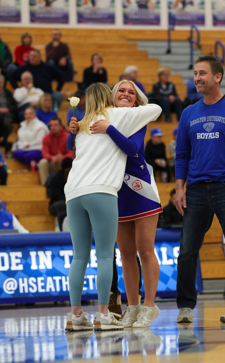 Basketball Cheer senior night on Dec. 13 at Hamilton Southeastern High School.