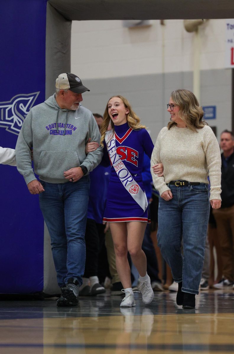 Basketball Cheer senior night on Dec. 13 at Hamilton Southeastern High School.