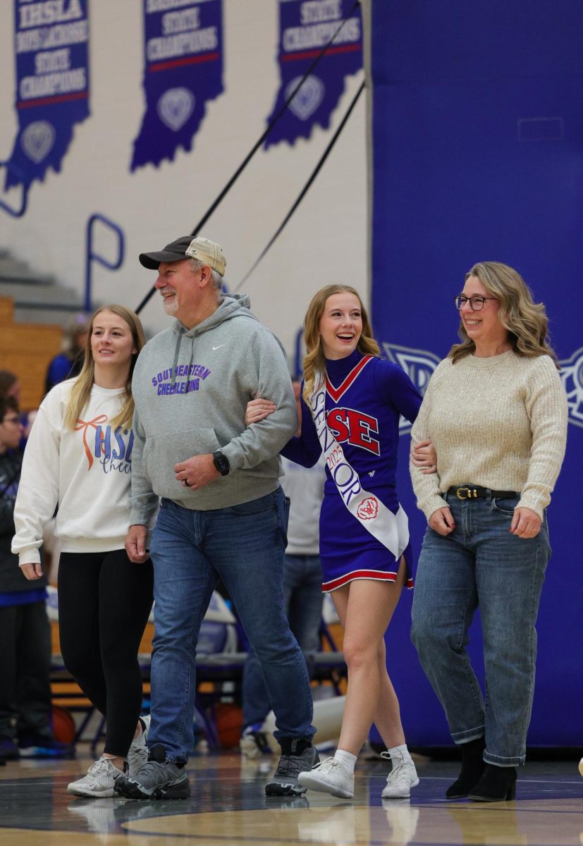 Basketball Cheer senior night on Dec. 13 at Hamilton Southeastern High School.