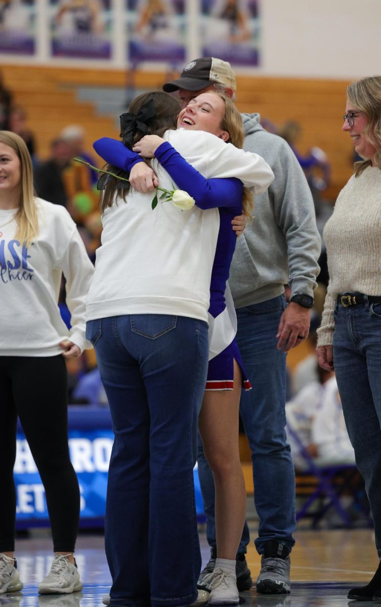 Basketball Cheer senior night on Dec. 13 at Hamilton Southeastern High School.