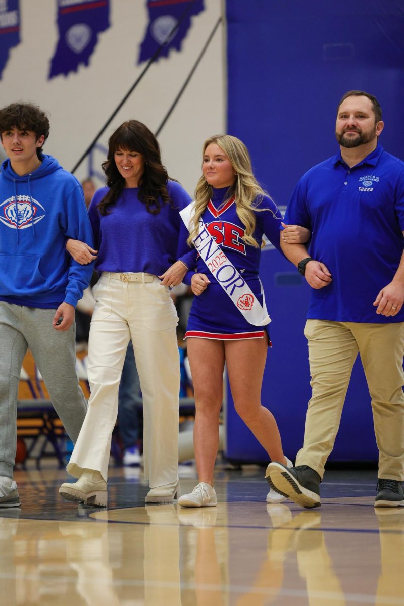 Basketball Cheer senior night on Dec. 13 at Hamilton Southeastern High School.