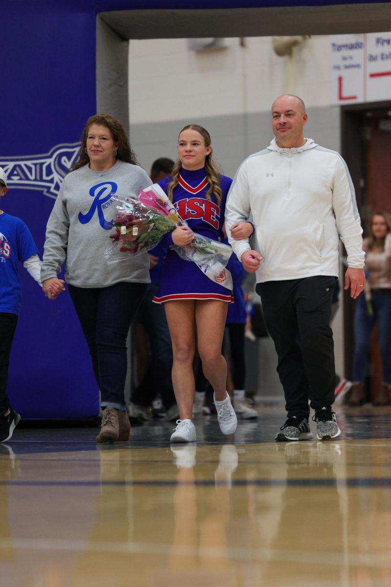 Basketball Cheer senior night on Dec. 13 at Hamilton Southeastern High School.