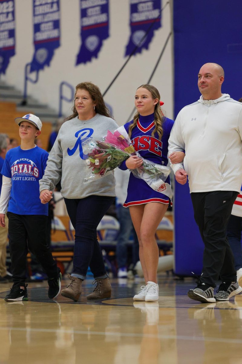 Basketball Cheer senior night on Dec. 13 at Hamilton Southeastern High School.