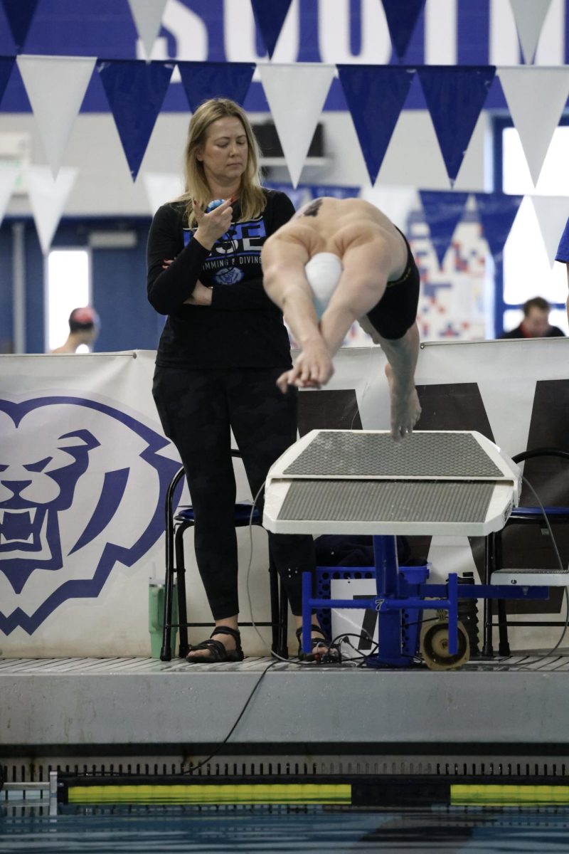 On Feb. 22 the Boys Swimming and Diving team compete at their final Sectional meet moving onto state prelims on Feb 28.