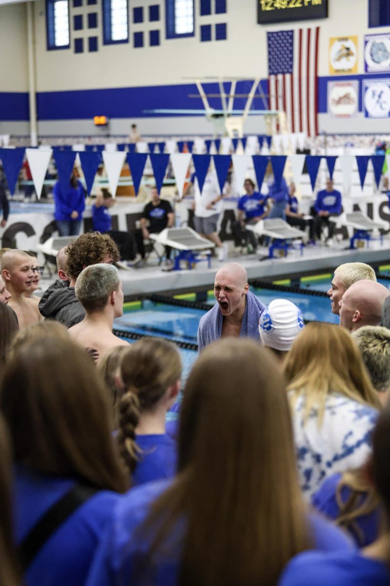 On Feb. 22 the Boys Swimming and Diving team compete at their final Sectional meet moving onto state prelims on Feb 28.