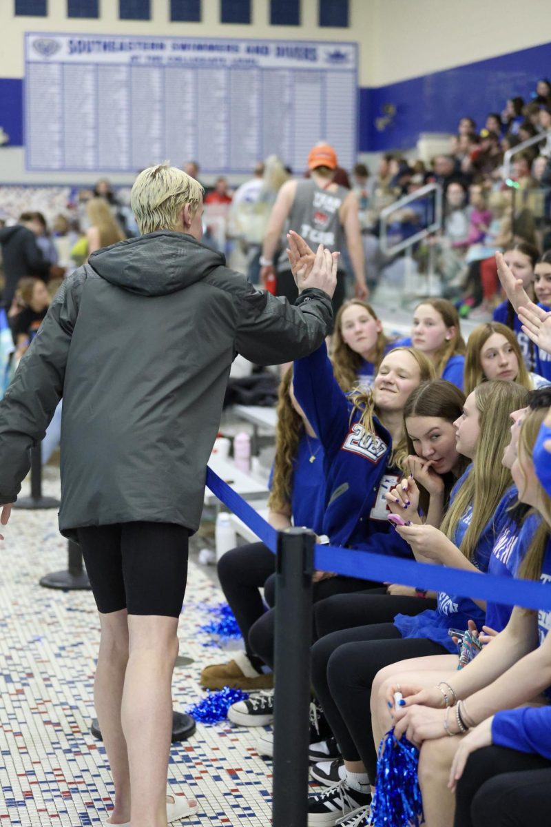 On Feb. 22 the Boys Swimming and Diving team compete at their final Sectional meet moving onto state prelims on Feb 28.