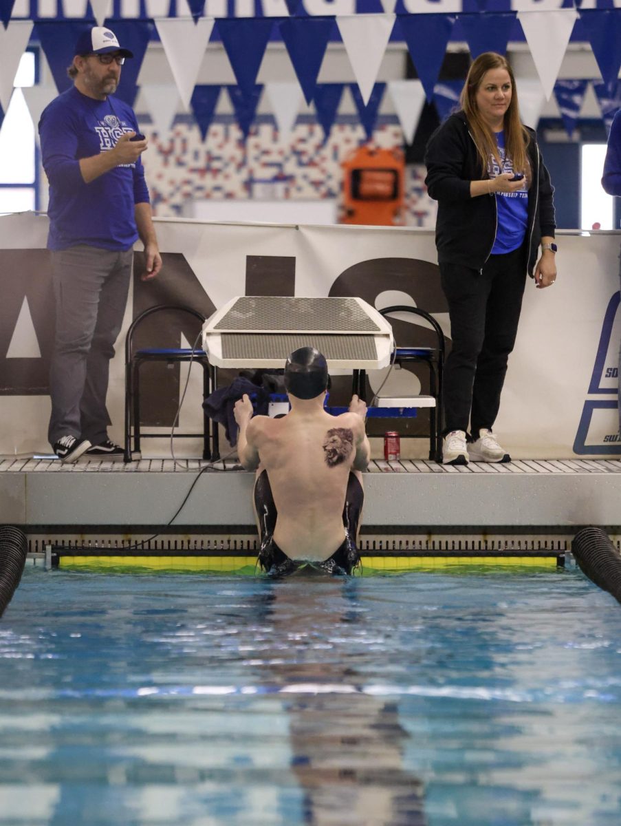 On Feb. 22 the Boys Swimming and Diving team compete at their final Sectional meet moving onto state prelims on Feb 28.