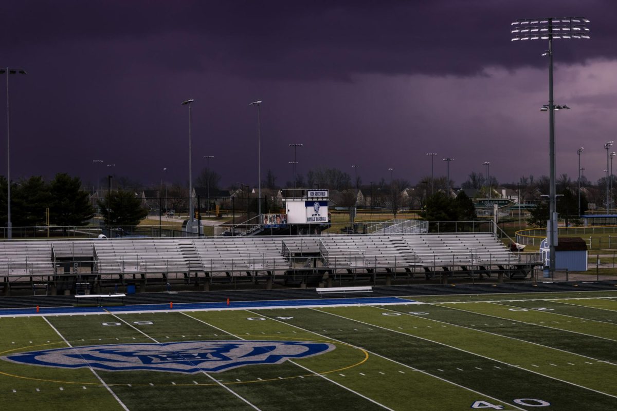Storms roll through Fishers, cancelling the matchup with Evansville Memorial.