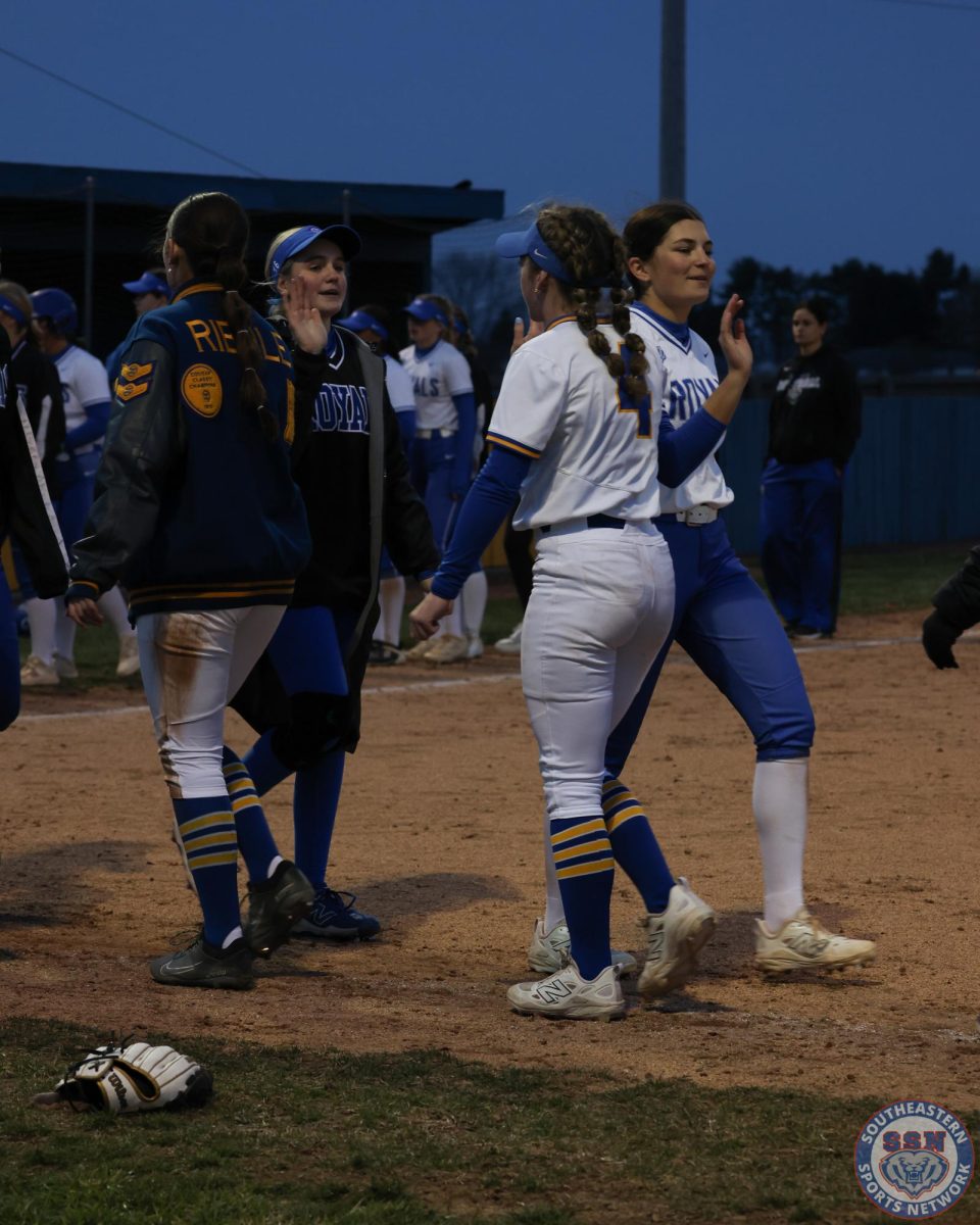 HSE Softball falls to Greenfield Central 4-1 through 7th inning away on April 1st, 2025. 