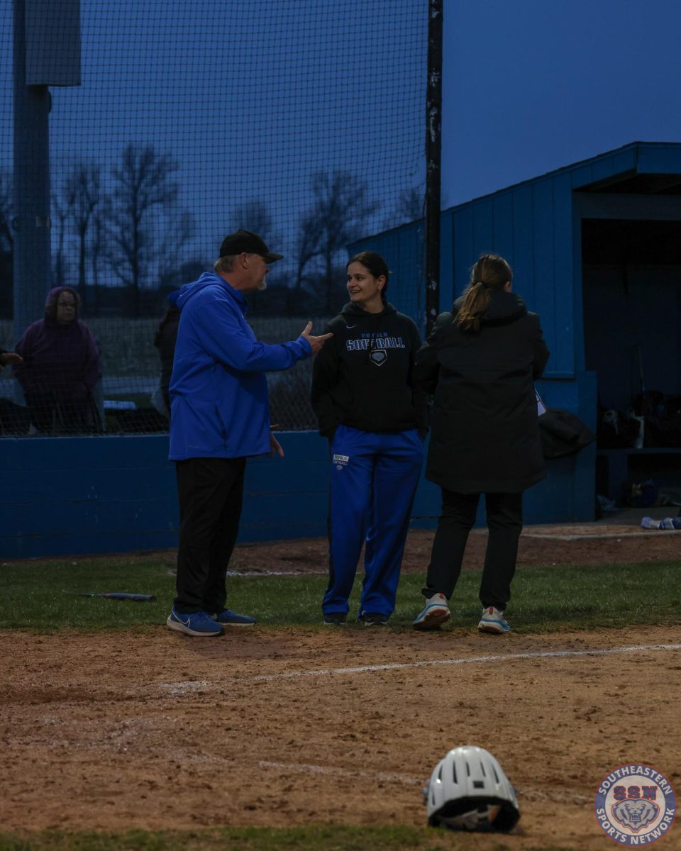 HSE Softball falls to Greenfield Central 4-1 through 7th inning away on April 1st, 2025. 