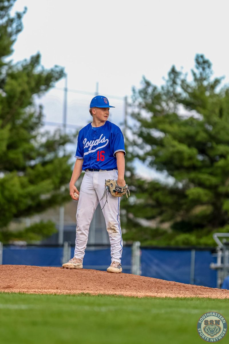 After 7 innings, the HSE Baseball team fell 4-0 to the Bloomington South Panthers at Ken Seitz Field on April 21st.