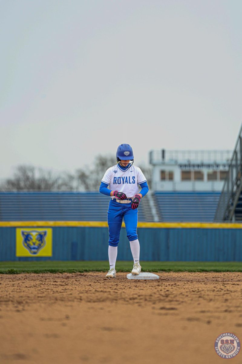 HSE Softball is down 4-1 through the 4th inning against Greenfield Central on April 1st, 2025. 
