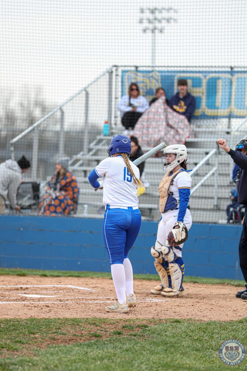 HSE Softball is down 4-1 through the 4th inning against Greenfield Central on April 1st, 2025. 