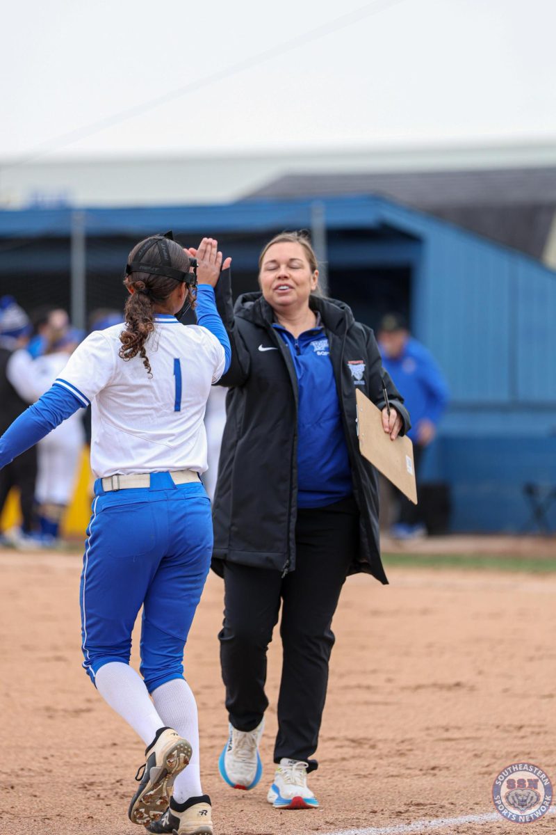 HSE Softball is down 4-1 through the 4th inning against Greenfield Central on April 1st, 2025. 