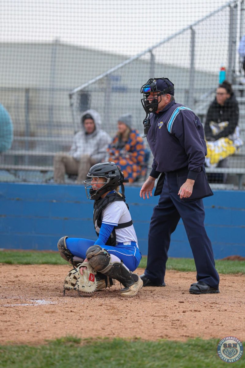 HSE Softball is down 4-1 through the 4th inning against Greenfield Central on April 1st, 2025. 