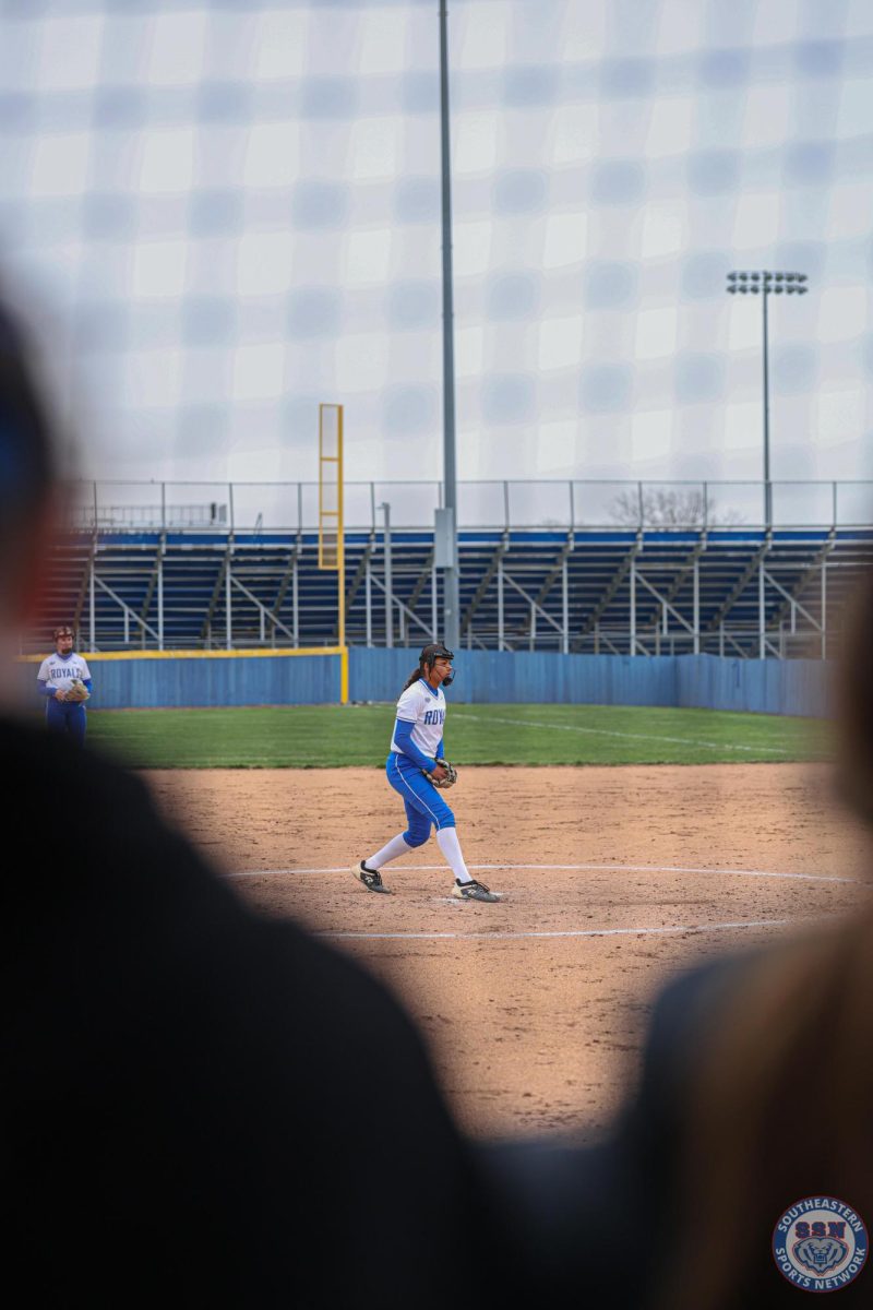 HSE Softball is down 4-1 through the 4th inning against Greenfield Central on April 1st, 2025. 