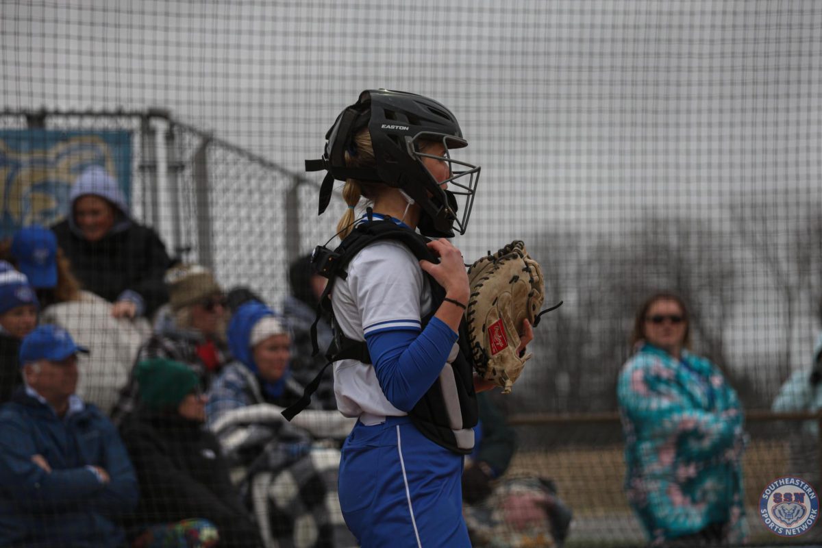 HSE Softball is down 4-1 through the 4th inning against Greenfield Central on April 1st, 2025. 