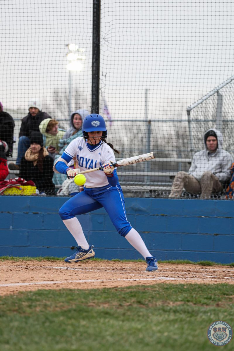 HSE Softball is down 4-1 through the 4th inning against Greenfield Central on April 1st, 2025. 