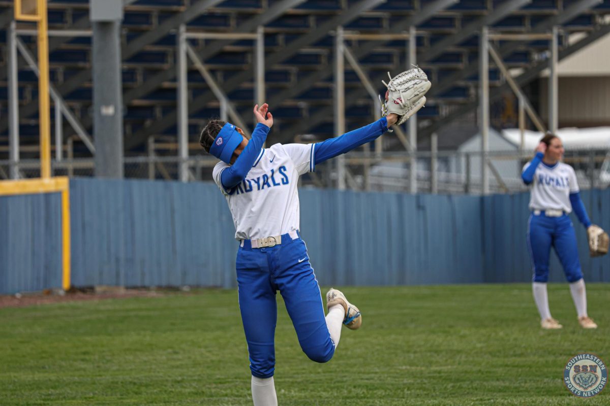 HSE Softball is down 4-1 through the 4th inning against Greenfield Central on April 1st, 2025. 