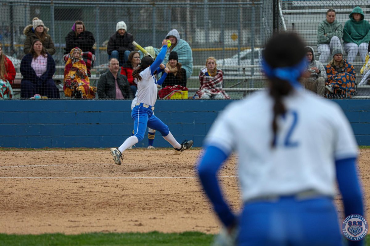 HSE Softball is down 4-1 through the 4th inning against Greenfield Central on April 1st, 2025. 